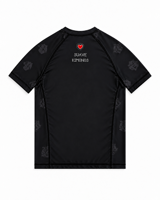 Rash Guard | Two Tigers | Short Sleeve | Black