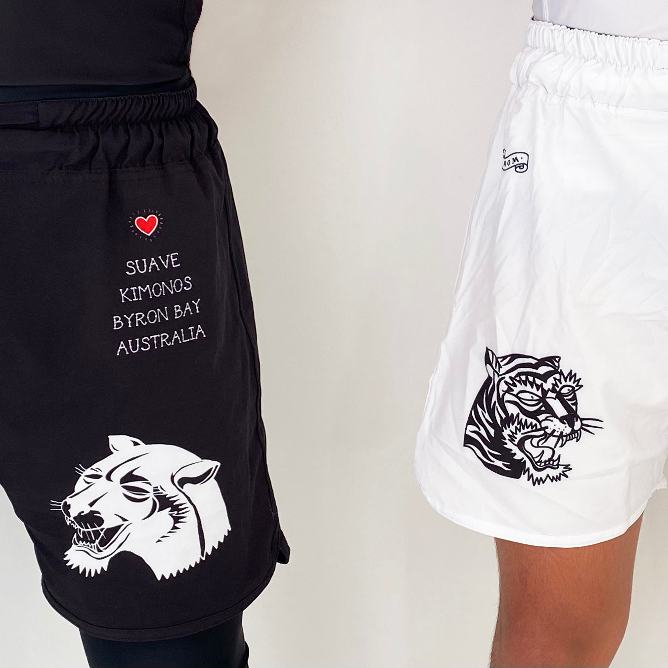 No-Gi Shorts | Two Tigers | Black or White