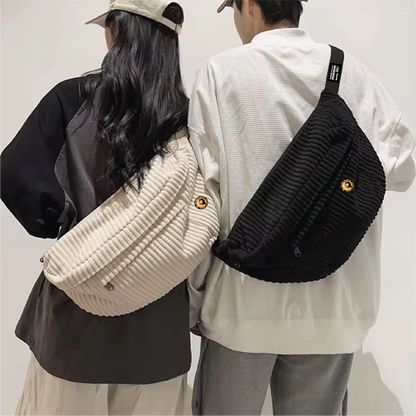 XXL Corduroy Sling Bag | Oversized Crossbody Bum Bag