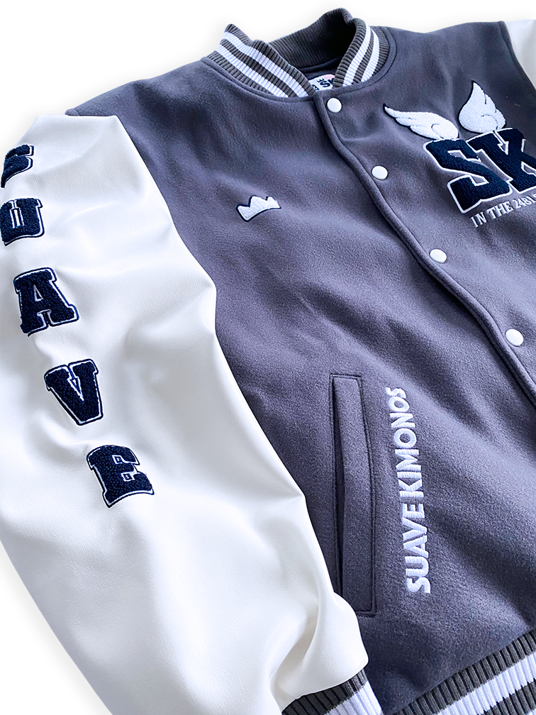 Varsity Jacket | K1 Bomber | Grey