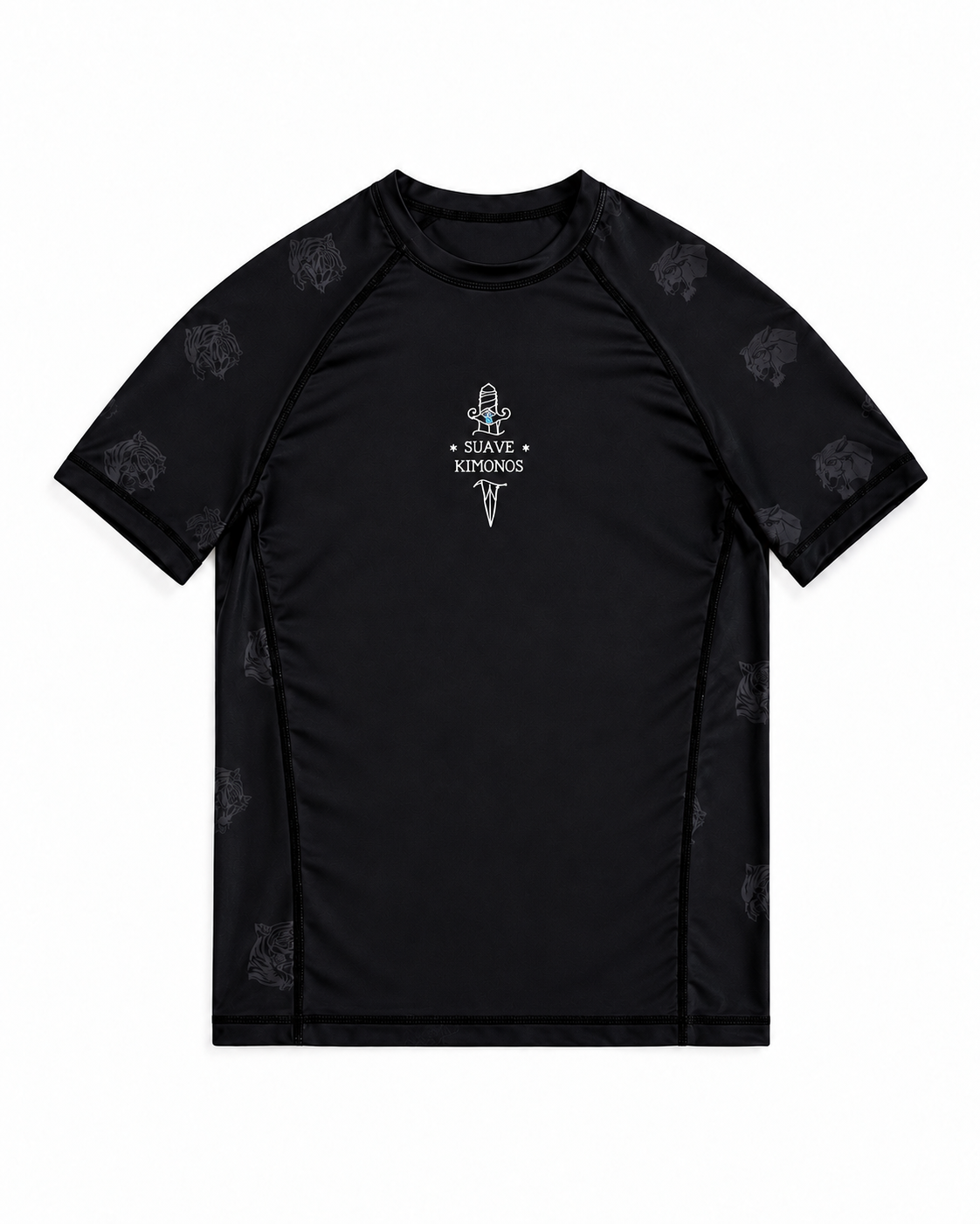 Rash Guard | Two Tigers | Short Sleeve | Black
