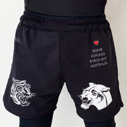 No-Gi Shorts | Two Tigers | Black or White